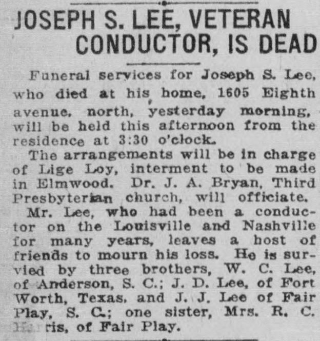 Joseph S. Lee obituary